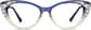 Front view of Cat-Eye Glasses 4451816 in Blue/Clear thumbnail