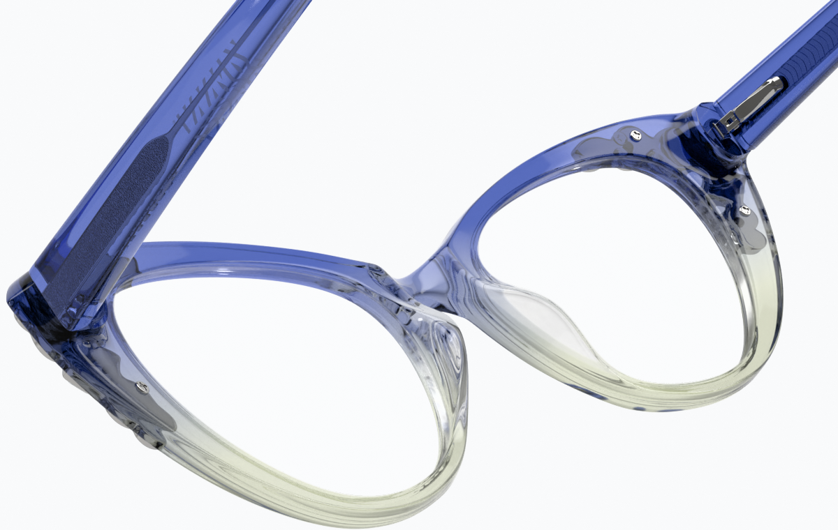 See-through view of Cat-Eye Glasses 4451816 in Blue/Clear thumbnail