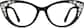 Front view of Cat-Eye Glasses 4451821 in Black thumbnail