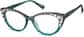 Angle view of Cat-Eye Glasses 4451824 in Gray thumbnail