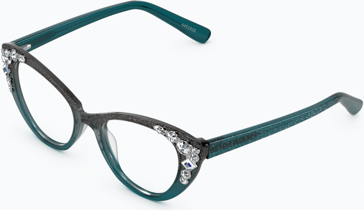 Angle view of Cat-Eye Glasses 4451824 in Gray thumbnail