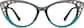 Front view of Cat-Eye Glasses 4451824 in Gray thumbnail