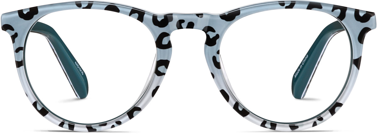 Blue Cheetah Kids' Round Glasses