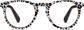 Front view of Kids' Round Glasses 4451941 in White Cheetah thumbnail