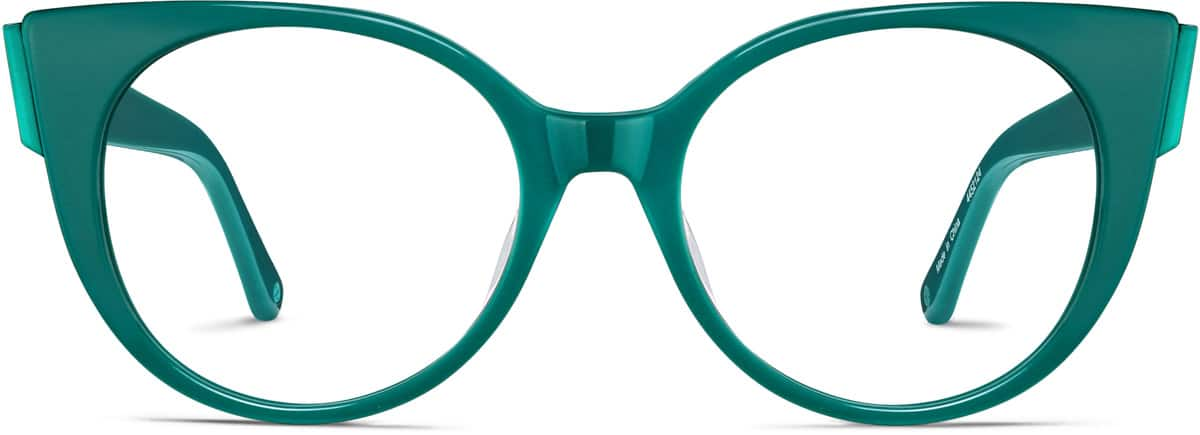 Front view of Round Glasses 4452124 in Teal