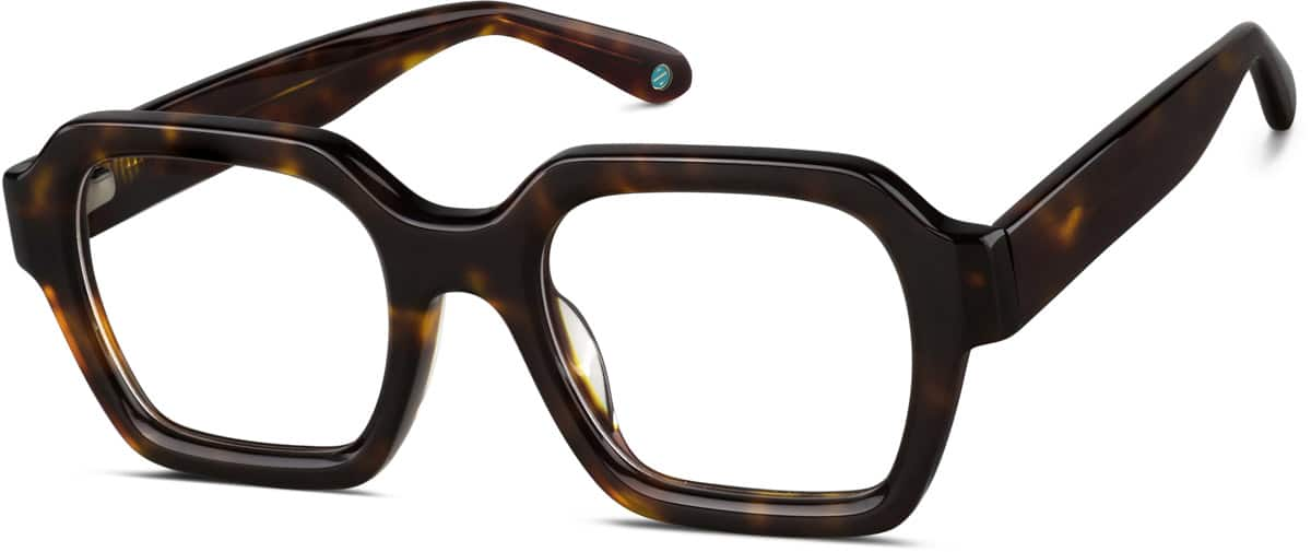 Angle view of Geometric Glasses 4452325 in Tortoiseshell