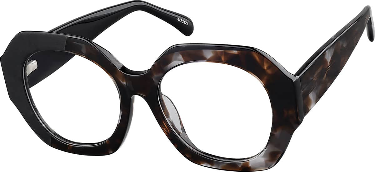 Angle view of Geometric Glasses 4452425 in Tortoiseshell