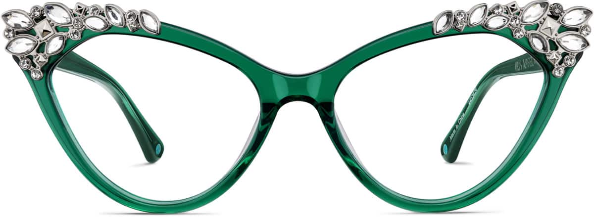 Enamel Cat Glass Eyes Medium Green - Narrow Loop – Wayneston Studios
