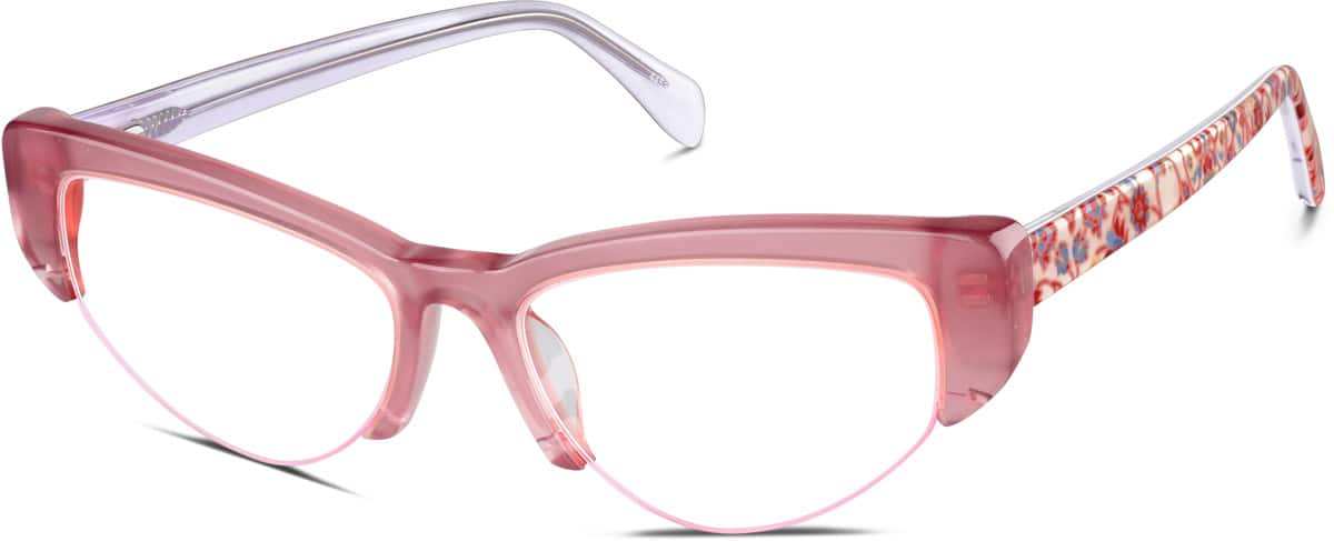 Angle view of Cat-Eye Glasses 4453519 in Pink