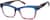 Angle view of Rectangle Glasses 4454016 in Blue thumbnail