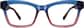 Front view of Square Glasses 4454016 in Blue thumbnail
