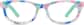 Front view of Kids' Oval Glasses 4454829 in Rainbow thumbnail