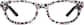Front view of Kids' Oval Glasses 4454841 in White Leopard thumbnail