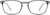Front view of Rectangle Glasses 4455012 in Grey thumbnail