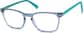 Angle view of Rectangle Glasses 4455016 in Blue thumbnail
