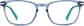 Front view of Rectangle Glasses 4455016 in Blue thumbnail