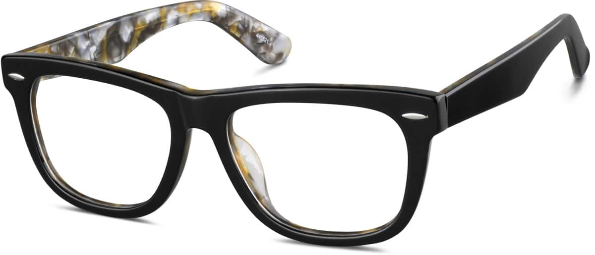 Angle view of Bodega Eyeglasses 445521 in Black