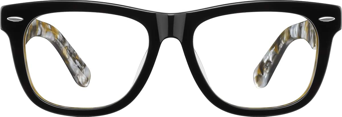 Front view of Bodega Eyeglasses 445521 in Black