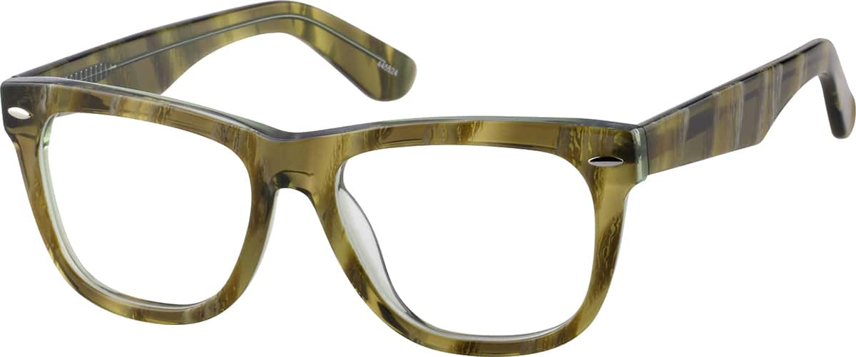 Angle view of Bodega Eyeglasses 445524 in Green