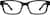 Front view of Kids' Rectangle Glasses 4455621 in Black thumbnail