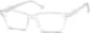 Angle view of Kids' Rectangle Glasses 4455623 in Clear thumbnail