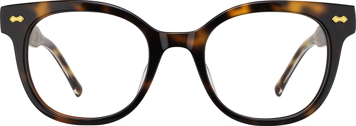 gem　1225 Tortoiseshell Square Glasses #4456325 | Zenni Optical