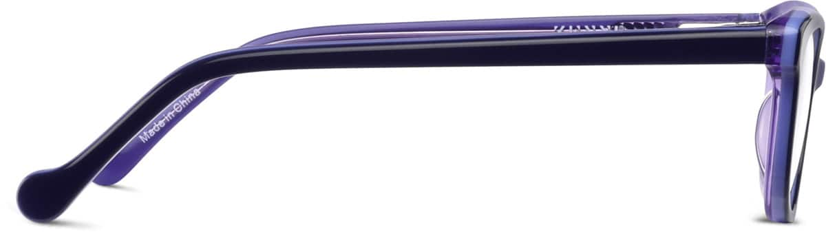 Side view of Kids' Rectangle Glasses 4456517 in Purple