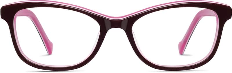 Red Kids' Rectangle Glasses