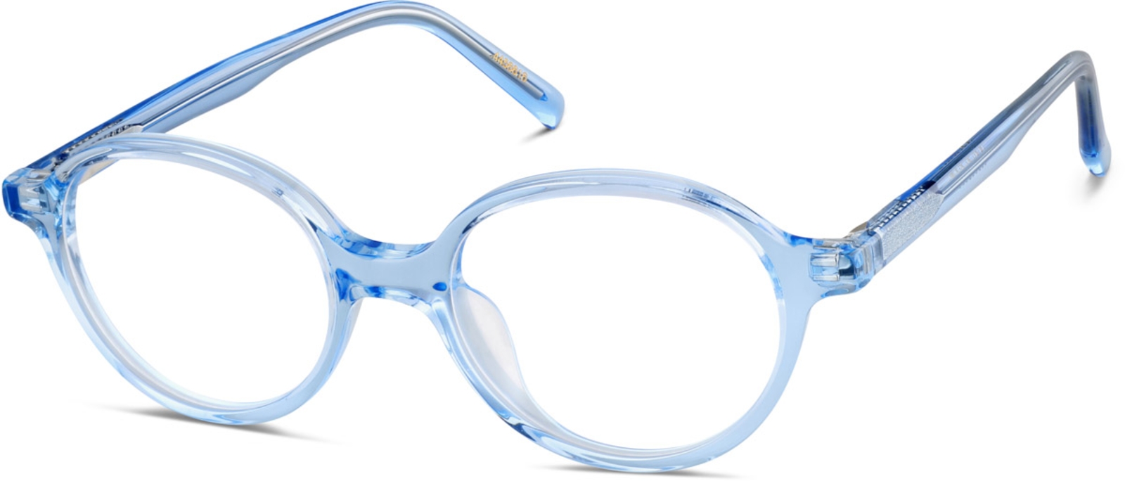 Zenni Kids Round Prescription Glasses Blue Plastic Full Rim Frame