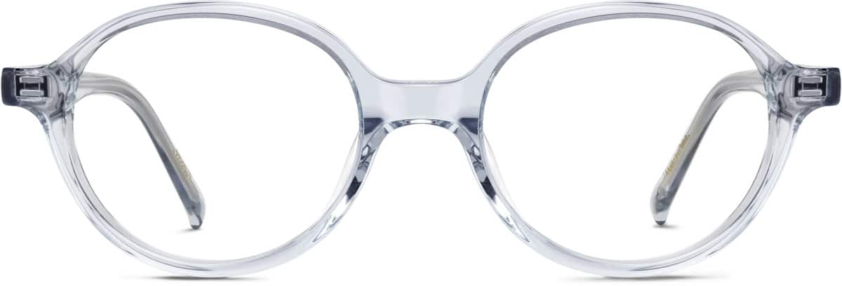 Front view of Kids' Round Glasses 4456623 in Clear