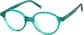 Angle view of Kids' Round Glasses 4456624 in Green thumbnail