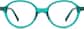 Front view of Kids' Round Glasses 4456624 in Green thumbnail