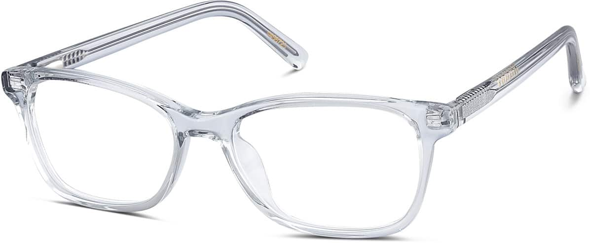 Angle view of Kids' Rectangle Glasses 4456723 in Clear