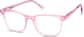 Angle view of Kids' Square Glasses 4456919 in Pink thumbnail