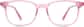 Front view of Kids' Square Glasses 4456919 in Pink thumbnail