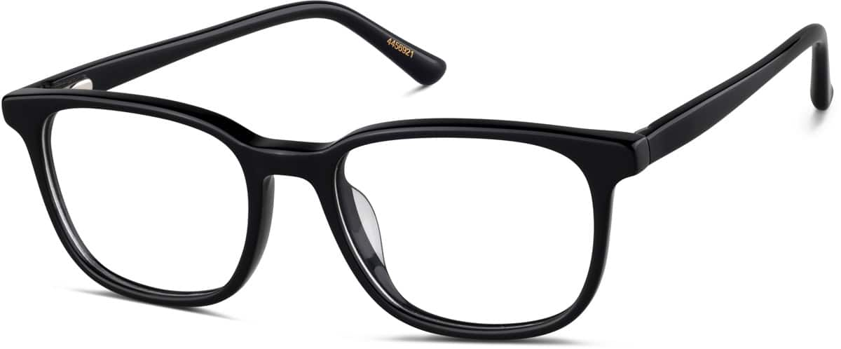 Angle view of Kids' Square Glasses 4456921 in Black