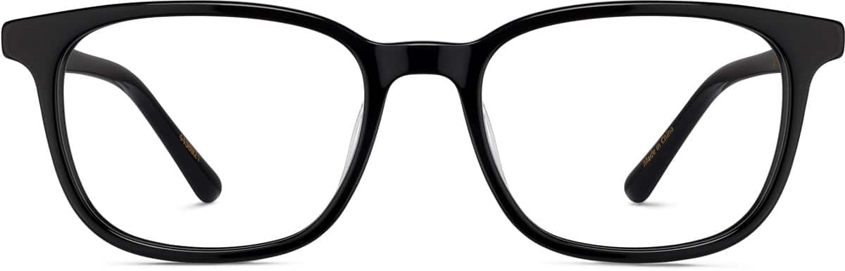 Front view of Kids' Square Glasses 4456921 in Black