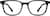 Front view of Kids' Square Glasses 4456921 in Black thumbnail