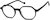 Angle view of Kids' Geometric Glasses 4457021 in Black thumbnail