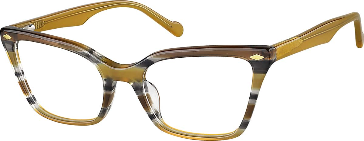 Angle view of Cat-Eye Glasses 4457339 in Stripes