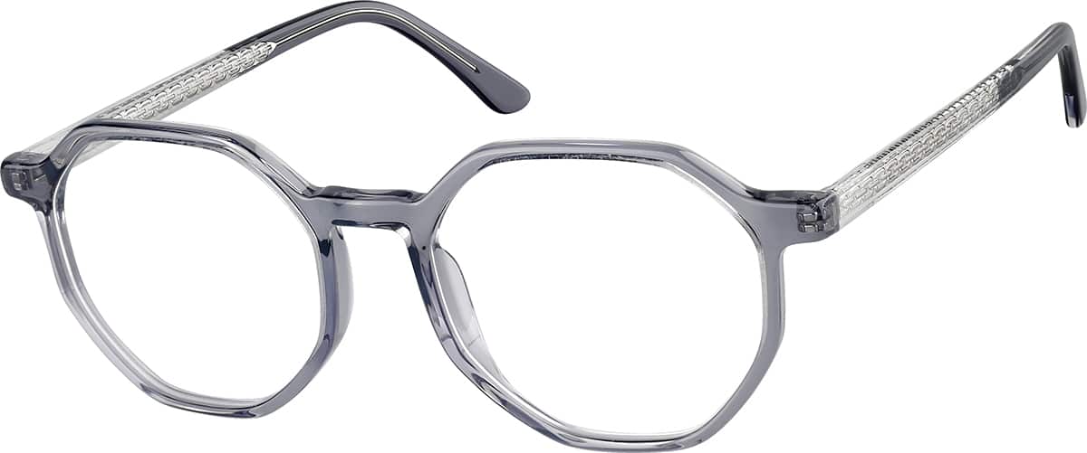 Gray Geometric Glasses 4458612 Zenni Optical Canada