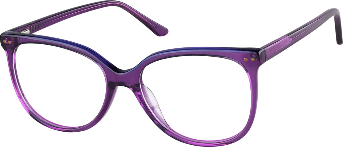 Angle view of Square Glasses 4459917 in Purple