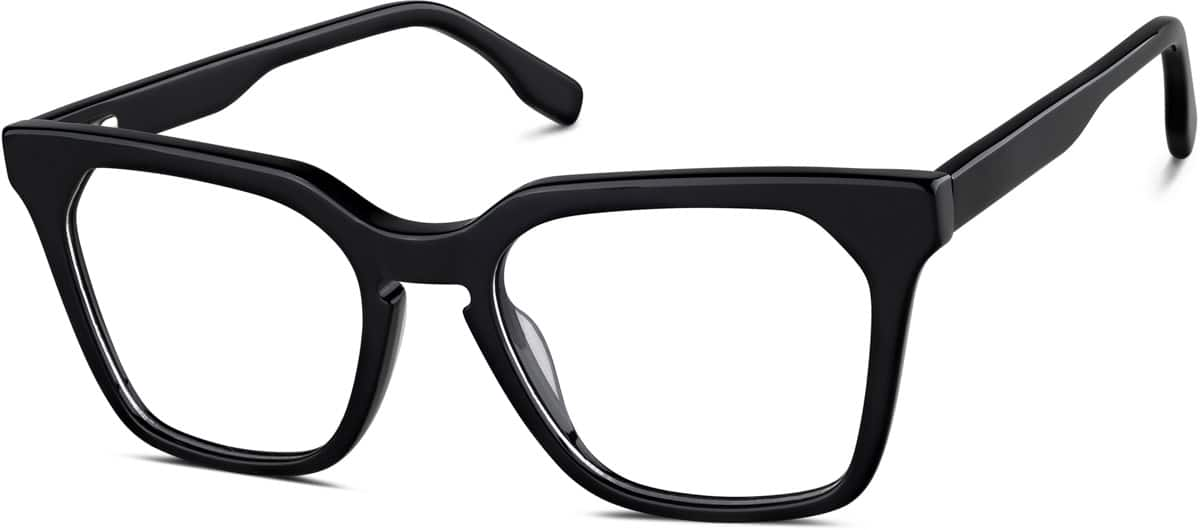 Angle view of Square Glasses 4460121 in Black