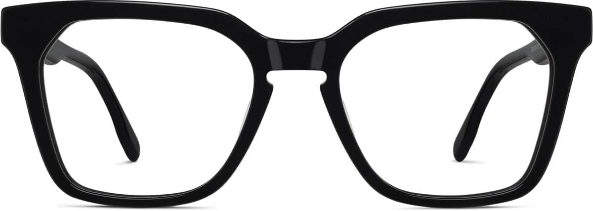 Front view of Square Glasses 4460121 in Black