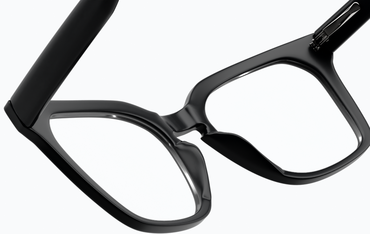See-through view of Square Glasses 4460121 in Black thumbnail