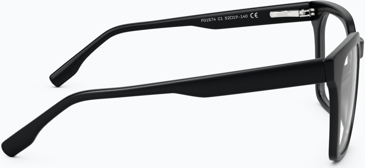 Side view of Square Glasses 4460121 in Black thumbnail