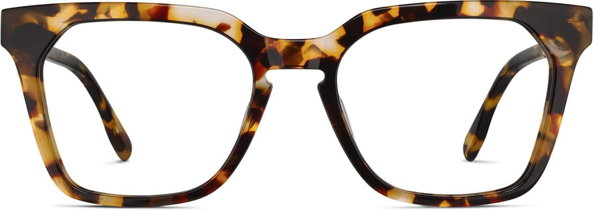 Front view of Square Glasses 4460125 in Tortoiseshell