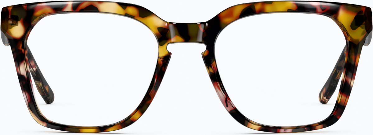 Front view of Square Glasses 4460125 in Tortoiseshell thumbnail