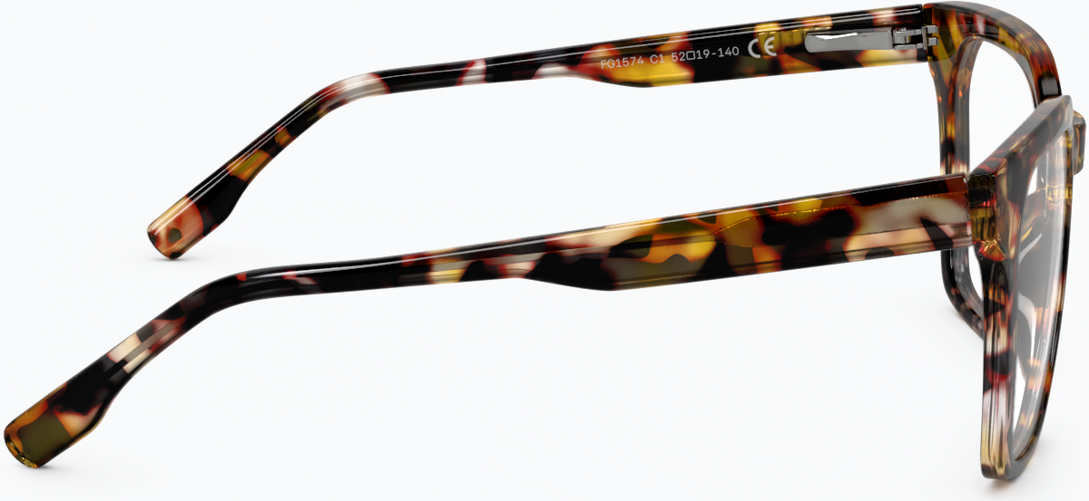 Side view of Square Glasses 4460125 in Tortoiseshell thumbnail
