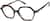 Angle view of Premium Geometric Glasses 4461016 in Blue thumbnail